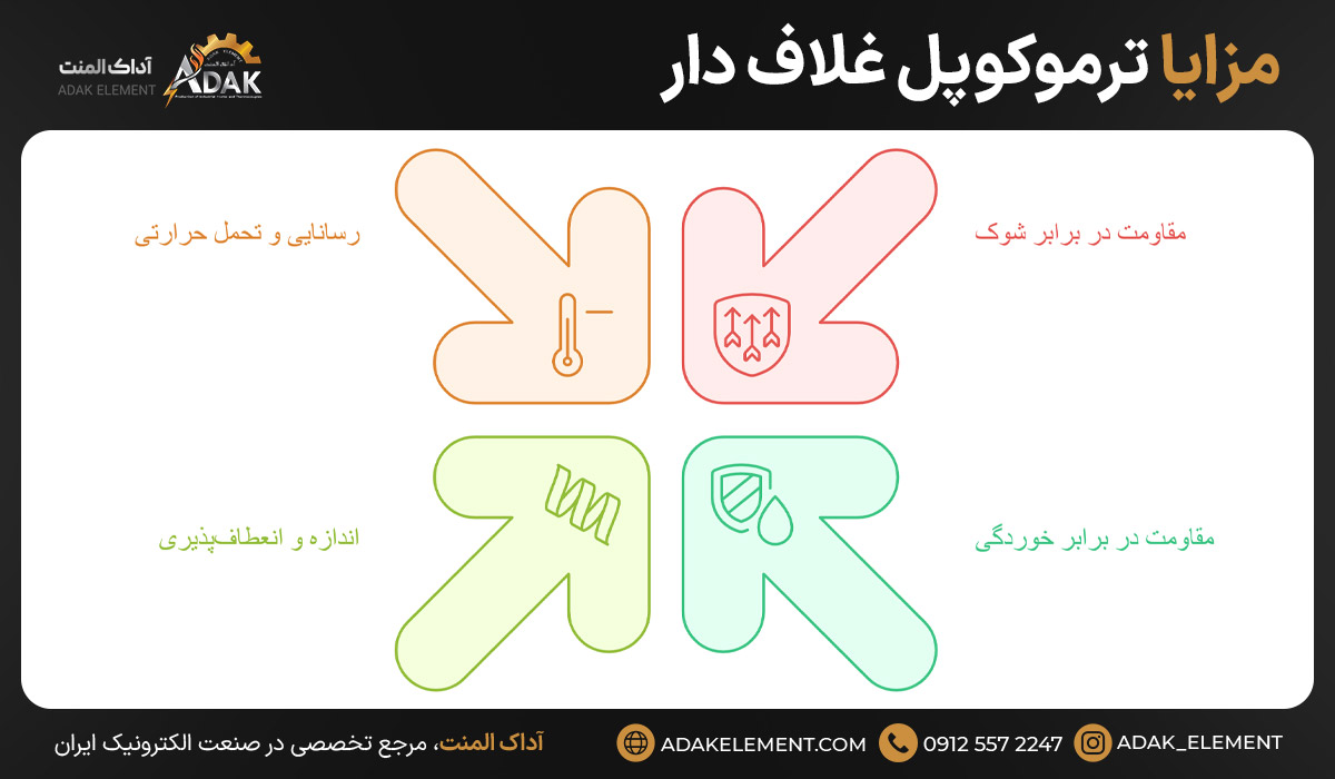 چهار مزایا ترموکوپل ‌غلاف دار